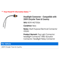 thumbnail image 2 of Headlight Connector - Compatible with 2009 Chrysler Town & Country, 2 of 2