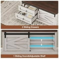 thumbnail image 2 of Itaar 39.4'' Lift Top Coffee Table with Storage, Farmhouse Coffee Tables for Living Room, Square Coffee Table with Large Hidden Compartment & 2 Drawers & Adjustable Shelves, White, 2 of 6