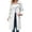 White, variant on Women'S Double Breasted Long Trench Coat Windproof Classic Lapel Slim Overcoat with Belt White XL