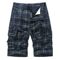 thumbnail image 1 of toraway Summer Men's Casual Pants with Cargo Pockets Mens Casual Mid Waist Pant Short Cargo Pant Solid Splice Pocket Drawstring Shorts Fashion Solid Color Loose Pant Short 31, 1 of 4