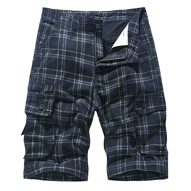 toraway Men Casual Pants Stretch Mens Casual Mid Waist Pant Short Cargo Pant Solid Splice Pocket Drawstring Shorts Fashion Solid Color Loose Pant Short 34