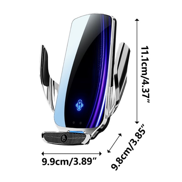Pisexur Electronics - Cargador inalámbrico para coche inteligente para hombre, carga rápida de 15 W, cargador inalámbrico rápido para teléfono móvil, cargador inalámbrico para niños, organizador de e