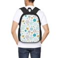 thumbnail image 4 of Balery Gold Stars Blue Dots Pattern Mochila para hombre y mujer - Tela Oxford 600D resistente - Gran capacidad, resistente al agua, ideal para la escuela, viajes y senderismo, 4 of 6