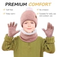 thumbnail image 6 of OZERO Warm Winter Hat and Gloves Scarf Set, Beanie Hat Winter Gloves Fleece Lining Boys / Girls, 6 of 8