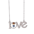 thumbnail image 1 of Amérique Pays Drapeau Cowboy Drapeau UU Amour Collier Pendentif Bijoux, 1 of 3