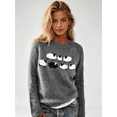 thumbnail image 2 of UZMOG Sweaters for Women, Women's Sweaters Fair Isle Knitted Vintage Long Sleeve Crew Neck Retro Lightweight Pullover Tops, Fall Winter Fashion Clothing, 2 of 7