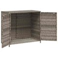 thumbnail image 6 of VidaXL Contemporary Poly Rattan Storage Cabinet, 32.7" x 17.7" x 29.9", Gray, 6 of 11