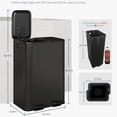 thumbnail image 3 of Garvee 15.85 Gallon Stainless Steel Double Trash Can with Lid, Step-on Recycling Bin, Black, 3 of 6