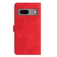 thumbnail image 3 of SaniMore Case for Google Pixel 7 6.3" 2022, [Card Slots + Cash Pocket + Removeable Wrist Strap] PU Leather Embossed Flower Flip Kickstand 360° All-around Protective Wallet Shell, Red, 3 of 11