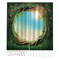 thumbnail image 1 of Cortina de ducha Lavable Paisaje natural Planta Cuadrito Sala de estar Cortinas de bañera con gancho para decoración M Tipo 2 2 Piezas Monstrate HA010903-04, 1 of 7