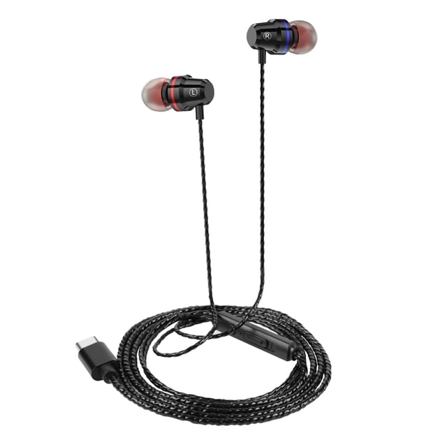 Sidaley Puerto tipo C In-ear Super Bass Control de línea Auricular Teléfono Micrófono Auriculares con cable Type7 NO7