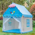 thumbnail image 4 of Playhouse Tent with Window Star Light String Foldable Detachable Kids Play Tent Breathable Princess Castle Tent Large Castle, 4 of 9
