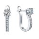 thumbnail image 1 of Pendientes de aro de diamantes de imitación de plata para las mujeres, 1 of 7