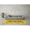 thumbnail image 3 of Ahgly Company Machine Washable Indoor Rectangle Oriental Yellow Traditional Area Rugs, 5' x 7', 3 of 4