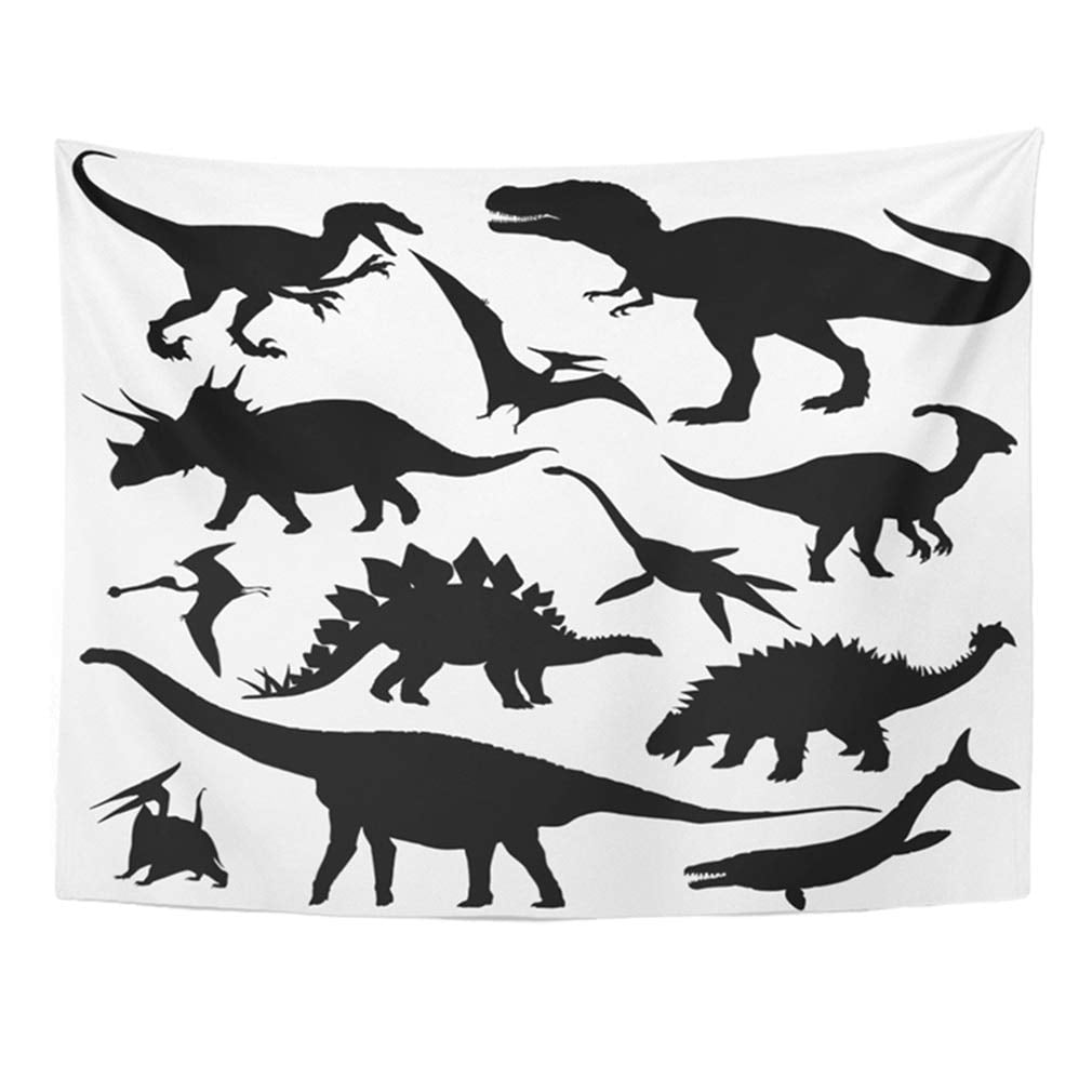 UFAEZU Pterodactyl Dinosaur Silhouettes White Tyrannosaurus Dino