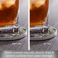 thumbnail image 4 of Thirstystone Flower Fresco 4-Pack Round Absorbent Stone Coasters, 4 of 7