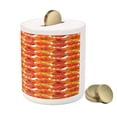 thumbnail image 3 of Poppy Flower Piggy Bank, Blossoms with Vibrant Petals Hand Painted Style Nature Pattern, Ceramic Coin Bank Money Box for Cash Saving, 3.6" X 3.2", Orange and Vermilion, by Ambesonne, 3 of 4