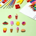 thumbnail image 2 of asddcavvf A Group Of 10 Cake Eraser Vegetable Fruit Modeling Eraser 3d Assembly Eraser, 2 of 8
