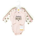 thumbnail image 2 of Hudson Baby Infant Girl Cotton Long-Sleeve Bodysuits, Leopard Hearts, 9-12 Months, 2 of 7