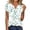 Brown, variant on Women's Short Sleeve Floral Print T-Shirt โ V-Neck Lightweight Summer Boho Tops for Casual and Layered Wear Graphic Tops
