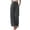 Gray, variant on FINALGANG Womens Solid Color Flowy Wide Leg Pants With Drawstring Elastic High Waist Side Pockets For Casual Daily Wear Summer Beach Vacation Outings Black