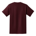thumbnail image 2 of Mens Essential Cotton T Shirt with Pocket Athletic Maroon S, 2 of 6