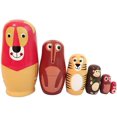 thumbnail image 1 of Nesting Matryoshka Wooden Russian Nesting Dolls Kids Toy Gift in Animal Shape, 1 of 5