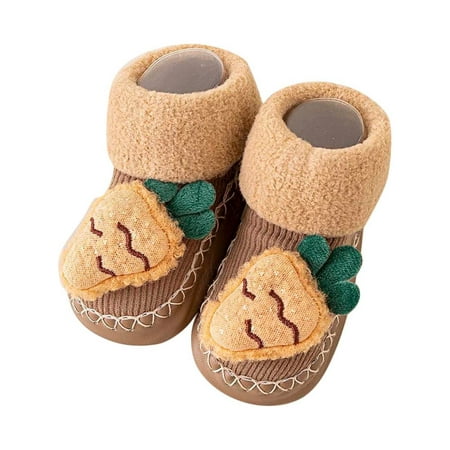

Autumn And Winter Comfortable Baby Toddler Shoes Cute Cartoon Pattern Rabbit Bear Carrot Children Cotton Warm Breathable Floor Toddler Shoe Boys Size 7 Boys Slip on Shoe