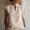 A427 Beige, variant on Womens Cap Sleeve Split V Neck Shirts Mandarin Collar Pleated Front Tops Elegant Office Work Blouses Casual Summer Business Tunics For Professional Wear