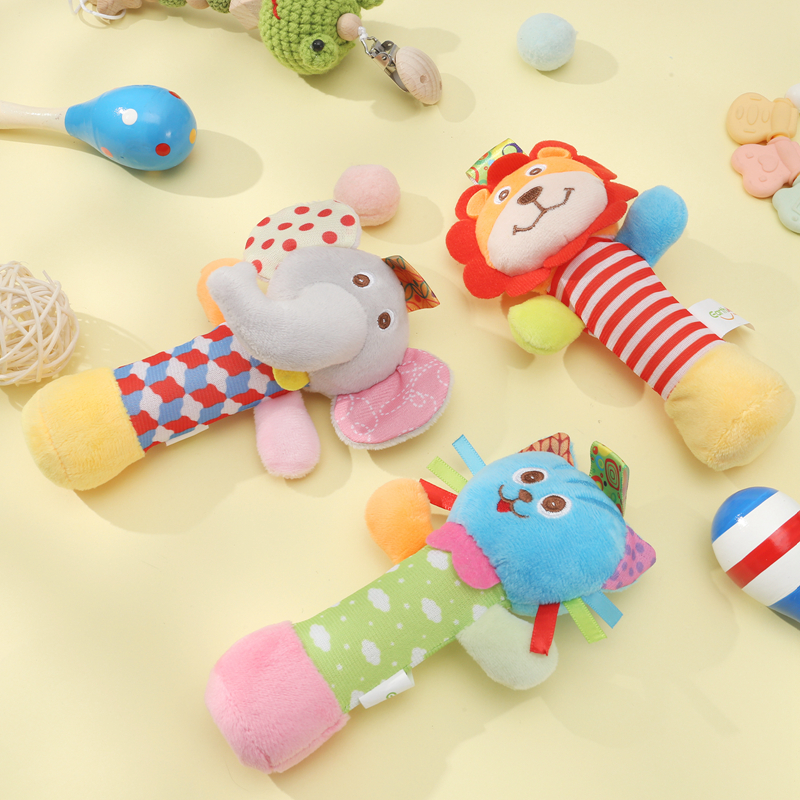 Kaboer 3-Pack Soft Plush Baby Rattle Toys photo 6