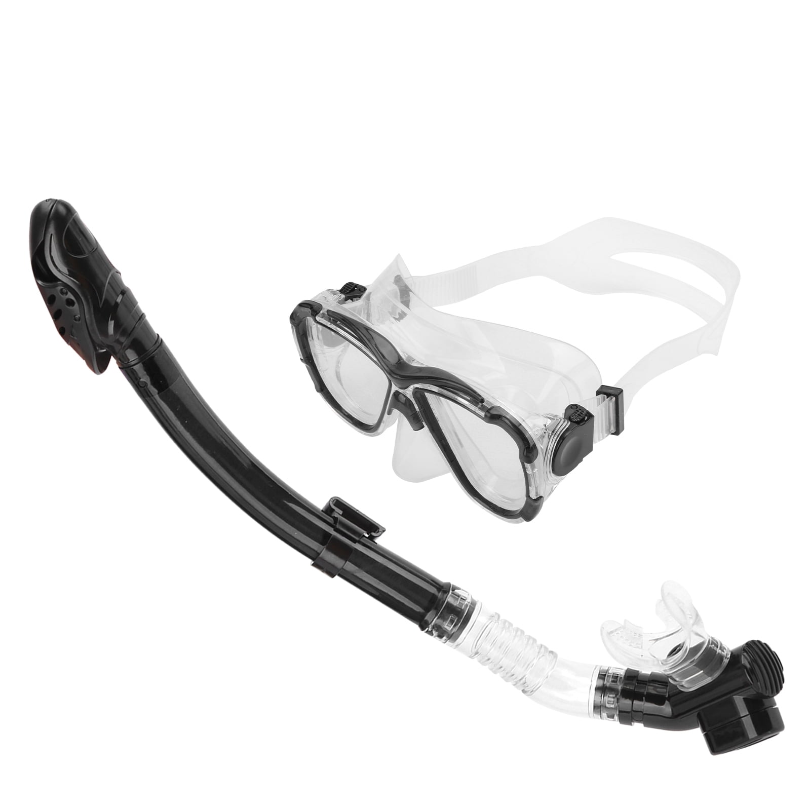 Adults Snorkel Set, Tempered Glass Diving Gear AntiFog Snorkel Gear