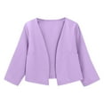 thumbnail image 5 of Breezora Women's Short Blazer Cardigan Top Trendy Spring Summer Lightweight Office Casual Chic Wear XL Size Purple, 5 of 9