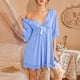 thumbnail image 2 of Conjunto de camisón sexy de seda helada para mujer - Pijama de 3 piezas, tejido satinado, cintura elástica, perfecto para dormir o estar por casa, 2 of 5