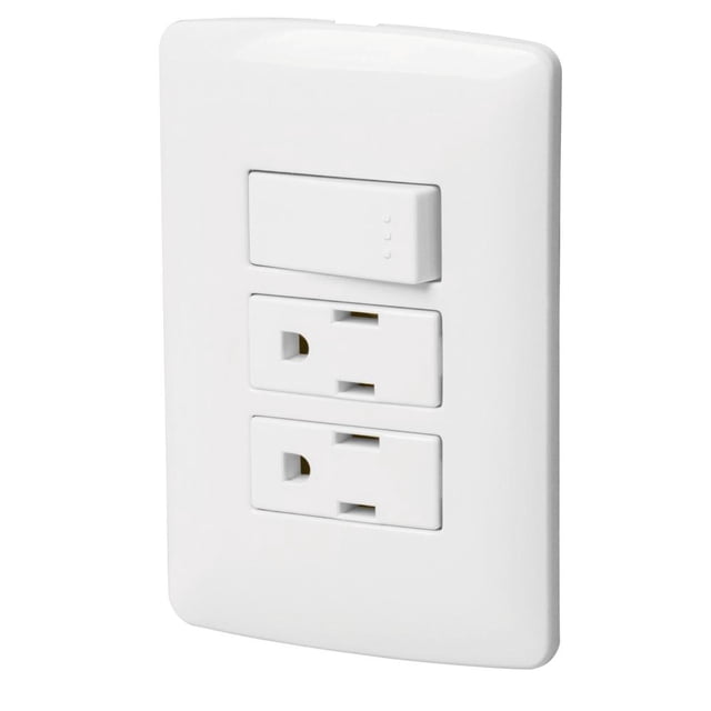 Placa CON 2 CONTACTOS Y 1 INTERRUPTOR BLANCO Volteck 46457 PA-APCO-I3B
