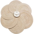 thumbnail image 5 of Round Braided Placemats Set of 6 Washable 15 inch Round Placemats Kitchen Table Place Mats Round Table Mats, 5 of 5