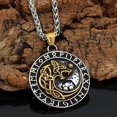 thumbnail image 2 of Noridc Collier Viking Hommes Loup Collier en Acier Inoxydable Bijoux Viking pour Hommes avec Sac Cadeau Valknut, 2 of 4