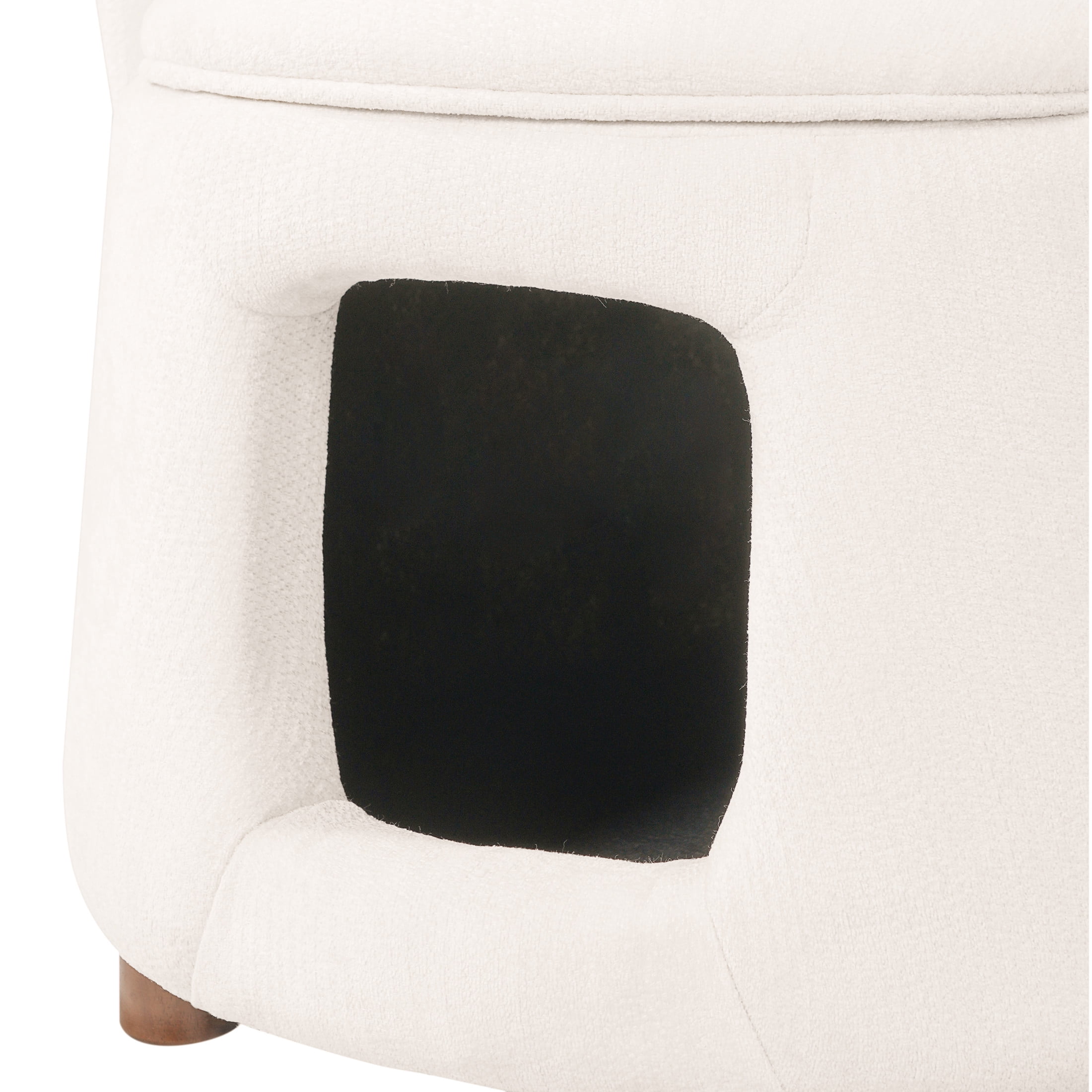 Christopher Knight Home Pet Friendly Accent Chair with Hidden Storage Nook, Convertible Stool, Beige
