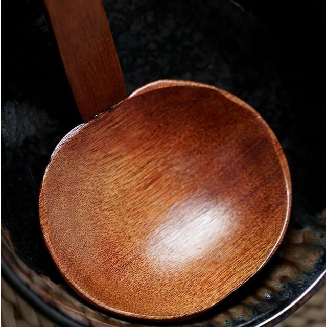 Cuchara de madera, 4 Uds. Cuchara de tortuga, cuchara de madera Natural con mango largo para servir sopa de gachas, Ramen, olla caliente, restaurante, cocina, Br