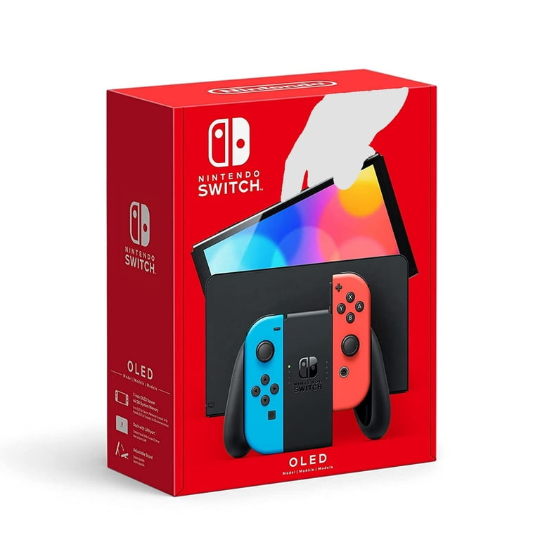 Nintendo Switch – OLED Model w/ 7” OLED Screen & Red/Blue Joy-Con