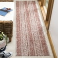 thumbnail image 3 of SAFAVIEH Courtyard Robert Striped Indoor/Outdoor Runner Rug, Light Beige/Terracotta, 2'3" x 8', 3 of 10