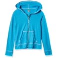 thumbnail image 1 of Hanes Little Girls Slub Jersey Full Zip Jacket, Process Blue, Medium, 1 of 5