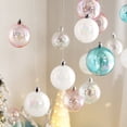 thumbnail image 6 of Clearance! 6 Pcs Christmas Ball Ornaments Shatterproof Clear Plastic Hanging Ball Decorative Baubles Set with Stuffed Delicate Decorations, 6 of 6