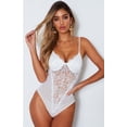 thumbnail image 1 of VISgogo Lencería sexy de encaje para mujer Babydoll, ropa interior sin entrepierna con sujetador abierto, mono sin mangas para dormir VISgogo  moda, 1 of 1