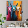 thumbnail image 4 of Qisvanset 12x16 Inch 2D Flat Framed Canvas Art, Vibrant Llama Goat Sheep Farm Animal Boho Wall Art Home Room Decor, 4 of 5