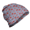 thumbnail image 1 of Starfish Unisex Beanie, Maritime Themed Pattern, Hiking Outdoors, Navy White Red, by Ambesonne, 1 of 1
