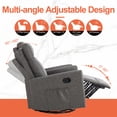 thumbnail image 5 of Aukfa Swivel Rocking Recliner, Glider Rocker Chair Nursery Chair for Living Room, Linen, Gray, 5 of 9