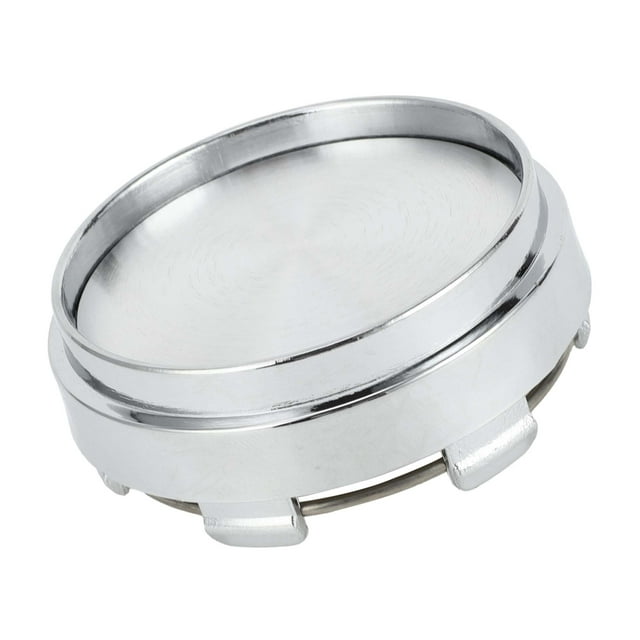 Tapa central de rueda universal Unique Bargains 66mm 2.60" OD Cubiertas de cubo de vehículo de plástico tono cromo plateado