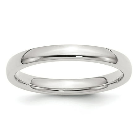 Solid Polished Engravable 3mm Comfort Fit Band Ring - Ring Size: 4 to