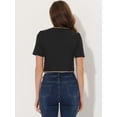 thumbnail image 3 of DARING DIVA Women's Contrast Trim Jacket Single Breasted Blazer XL Black, 3 of 6