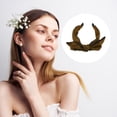 thumbnail image 7 of Unique Bargains 1 Pc Double Layered Bow Knot Headband Hairband for Women Brown 2.6 Inch Wide, 7 of 7
